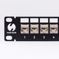 Netrack patch panel keystone 19" 24-porty, FTP, wyposażony 24xkeystone jack