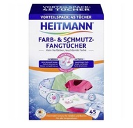 Chusteczki do prania wyłapujące kolor Heitmann 45 szt. Z Niemiec