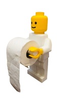 Uchwyt na papier toaletowy LEGO MAN Biało CZARNY