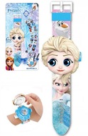 Hodinky z ľadového kráľovstva Elsa s 3D LED projektorom
