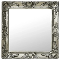 Nástenné zrkadlo v barokovom štýle 50x50 cm strieborné