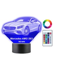 Lampka Nocna z Imieniem Mercedes AMG 3D Led Grawer