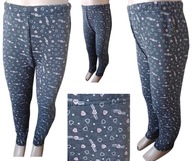 Legginsy getry dla dziewczynki OCIEPLANE ZIMA futerko 110-116 serca