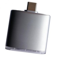 Czytnik kart pamięci TF SD 2X USB typu C Adapter OTG do Samsunga srebrny