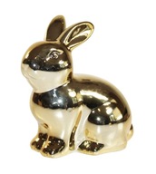 Złoty królik zając zajączek ceramika Wielkanoc H13