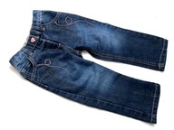 MATALAN jeansowe spodnie hafty zdobienia 80/86