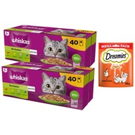 WHISKAS Smaki Rybne i Tradycyjne Galaretka 80x85g