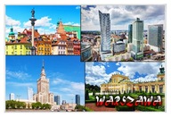 Magnesy na lodówkę miasta - WARSZAWA