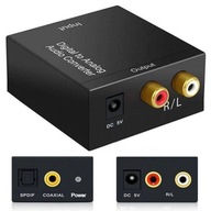 KONWERTER OPTYCZNY TOSLINK COAXIAL NA 2 CHINCH RCA