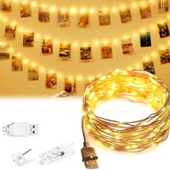 GEMKAPCSOK CSIPESZEK CSAT FOTÓ LED LÁMPA 60DB-OS GIRLAND DEKORÁCIÓ