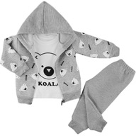 Komplet dziecięcy Koala - bluza spodenki bluzka 86