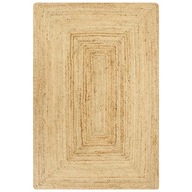 Ręcznie wykonany dywan, juta, naturalny, 80x160 cm