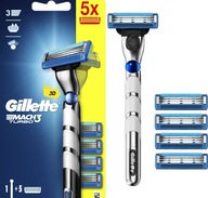 Maszynka do golenia Gillette Mach3 Turbo 1szt + 5 ostrzy