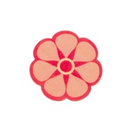 1szt. koralik drewniany kwiatek różowy ok. 30mm