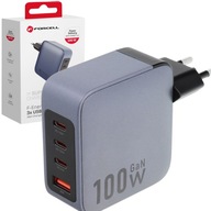 FORCELL Ładowarka szybka GaN 100W USB + 3x USB-C PD QC 4.0 do laptopa