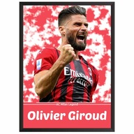 Olivier Giroud AC Milan Plakat Obraz z piłkarzem w ramce Prezent