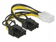 Delock kabel PCI-E 6pin do 2x6+2pin 85452 15cm