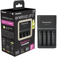 ŁADOWARKA PANASONIC DO AKUMULATORKÓW + 4x AKU 2500 mAh ENELOOP PRO JAPAN