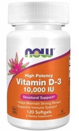 Now Vitamín Vitamin D3 j.m. 10000IU 120 softgel D-3 10tis 250mcg Imunita