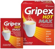 GRIPEX HOT MAX Na przeziębienie i grypę 12saszetek