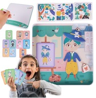 PUZZLE MAGNETICKÉ OBLIEKANIE BÁBIKY MODELKA STYLIZÁCIE