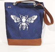 Torebka torba na ramię xl glam malowana pszczoła