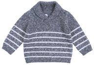 Szary sweterek w paski Early Days. 0-3 m 62 cm