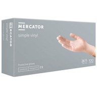 Jednorazové vinylové rukavice Mercator Medical r. L 100 ks