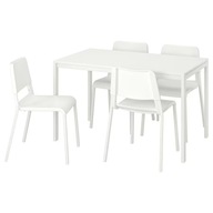 IKEA MELLTORP/TEODORES Stôl 4 stoličky biely 125cm