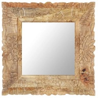 Zrkadlo v ráme z masívneho mangovníkového dreva 50x50 cm