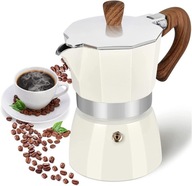 Kuchynský espresso kávovar, 3 šálky na espresso Moka hrniec -