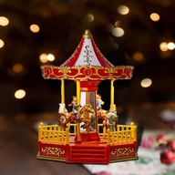 Świecąca karuzela Merry Go Round, dekoracyjna pozytywka do dekoracji biura