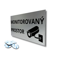 Piktogram Tabuľka „MONITOROVANÝ PROSTOR“ trvalá UV tlač 20x10 cm