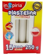 Plastelina biała 15 lasek 250g