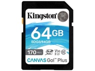 Karta pamięci KINGSTON Canvas Go- Plus SDXC 64GB