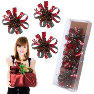 AJÁNDÉKCSOMAGOLÓ MASNI PIROS KPL. 3 DB, karácsonyfadísz