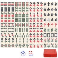 CHIŃSKA GRA MAHJONG PLANSZOWA KLASYCZNA x146 ETUI