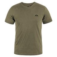 Koszulka męska bawełniana T-shirt Alpha Industries Basic Small Logo Olive L