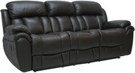 Sofa skórzana 3 osobowa z funkcją relax Boston kolor ciemny brąz