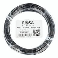 Filament PET-G CarbonLook Rosa3D Black Czarny 100 g