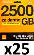 25 x STARTER ORANGE 5Pln 2500 GB Vat 23% HURT PROMO