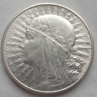 10 złotych - GŁOWA KOBIETY - 1932 bz - srebro