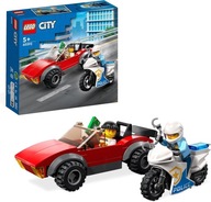 LEGO CITY Motocykl policyjny pościg za samochodem klocki 60392 zestaw auto