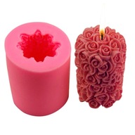 Forma silikonowa 3D do świec motyw różany, róża