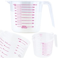 KONYHAI MÉRŐPOHÁR BEOSZTÁSSAL 1L-ES KANCSÓ MŰANYAG KONYHAI TARTÁLY