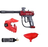 Zestaw Paintball Spyder Victor Red maska butla set