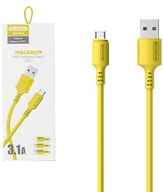 KABEL USB MICRO 3A SOMOSTEL ŻÓŁTY 3100mAh QUICK CHARGER 1.2M POWERLINE