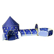 Detský domček na hranie Puzdro Hradný stan Preliezací tunel Starry Sky Blue
