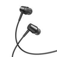Słuchawki na kablu Jack 3,5mm dokanałowe z gumkami czarne w pudełku XO EP57