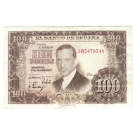 Banknot, Hiszpania, 100 Pesetas, 1953, 1953-04-07,